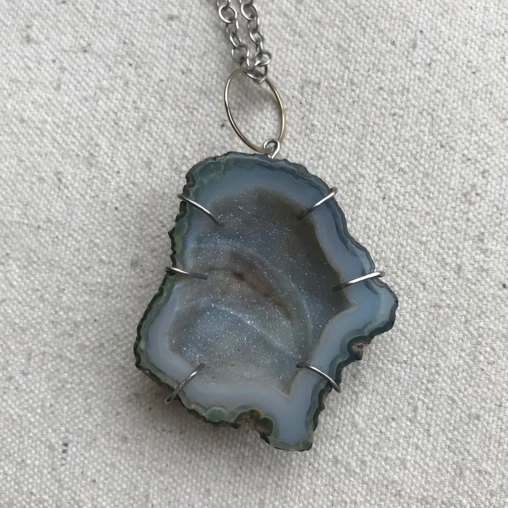 Melissa Joy Manning Caged Geode Necklace